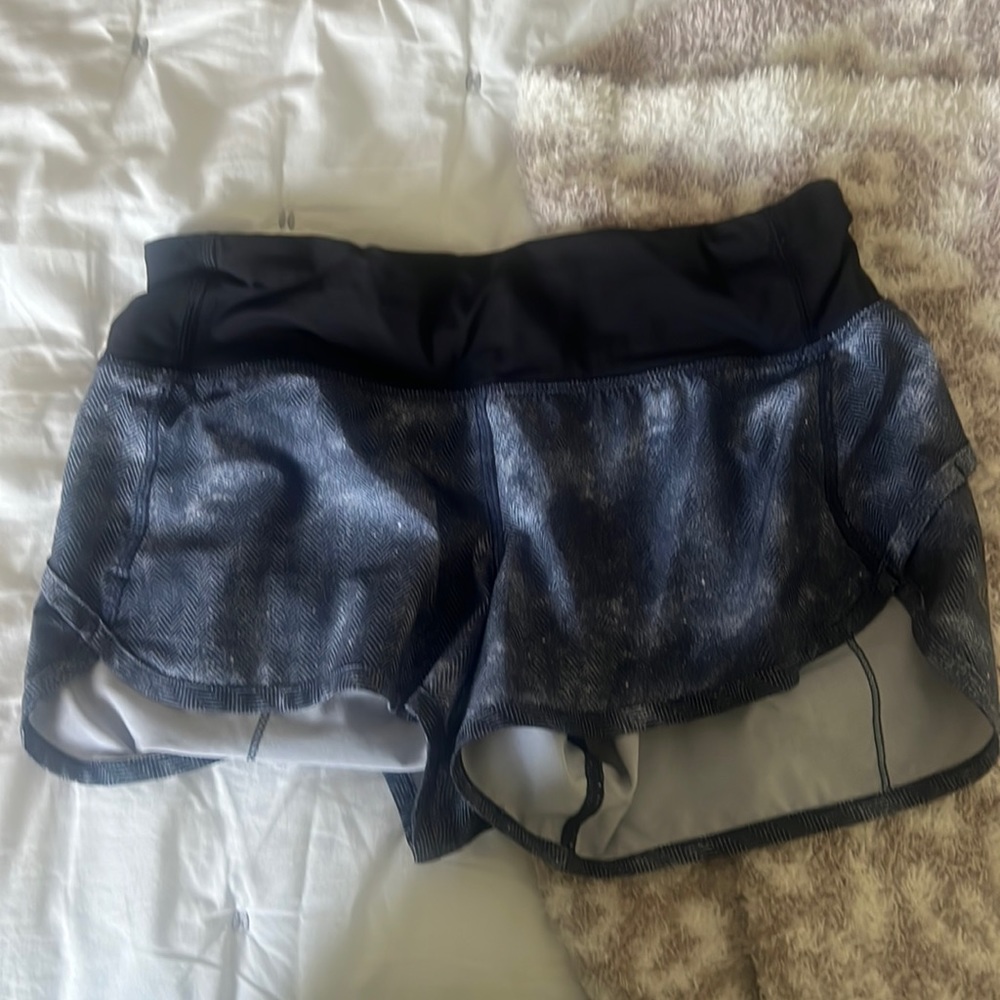 lululemon rare blue/gray patterned speed ups